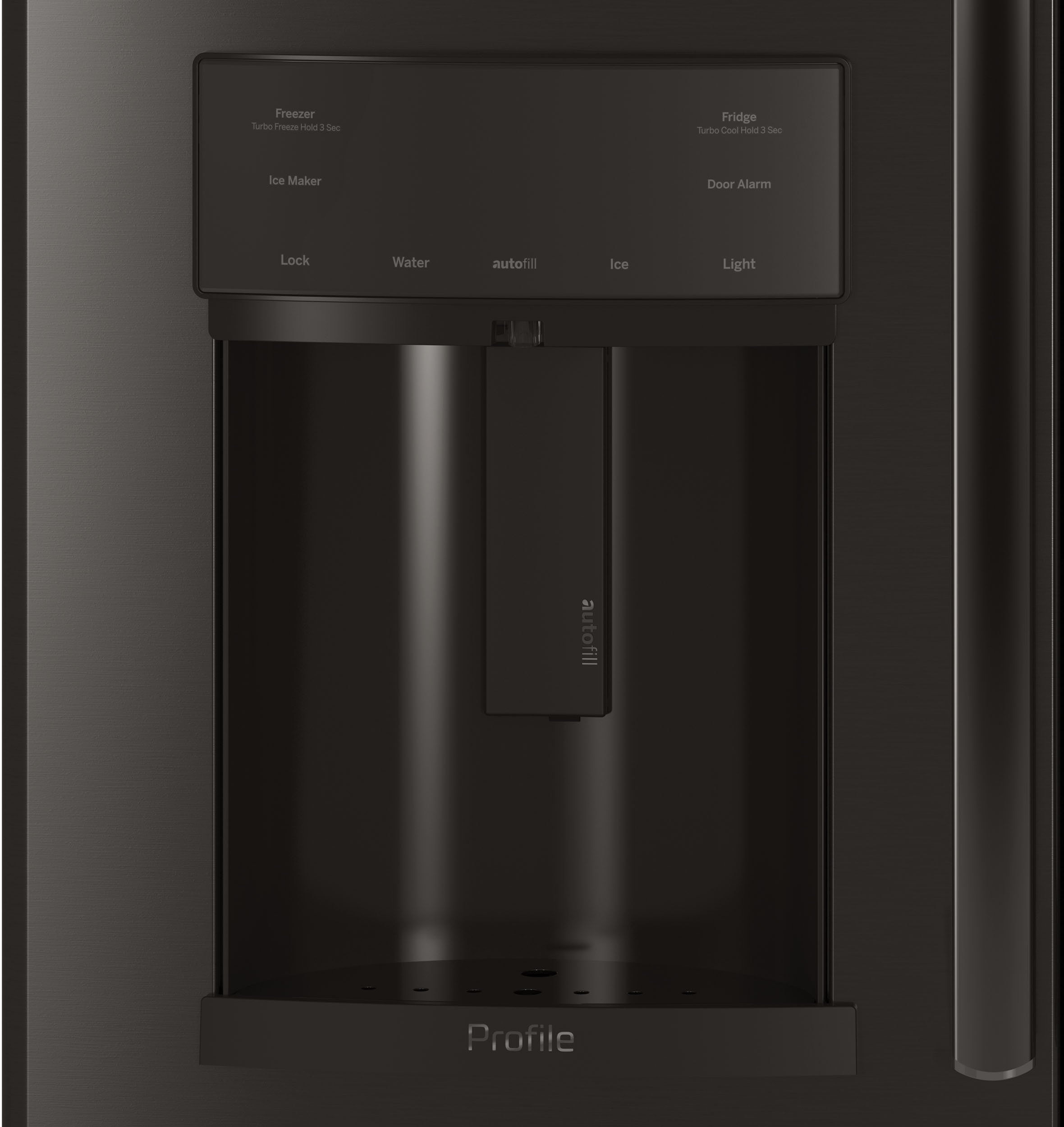 PFE28KBLTS GE Profile 36 Inch French Door Refrigerator - 27.8 cu. ft. Black Stainless Steel-5