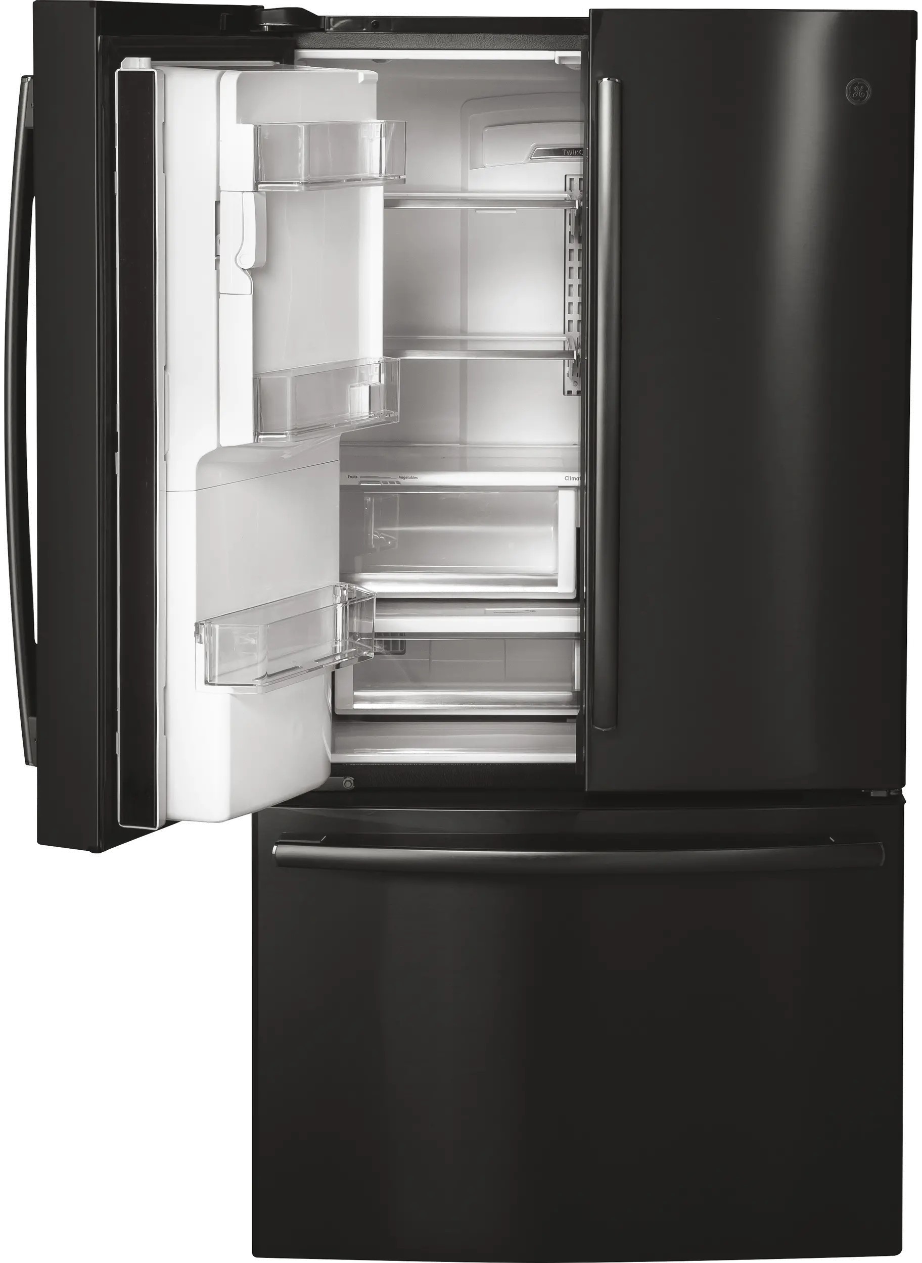 PYE22KBLTS GE Profile 22 cu ft French Door Refrigerator - Counter Depth Black Stainless Steel-3