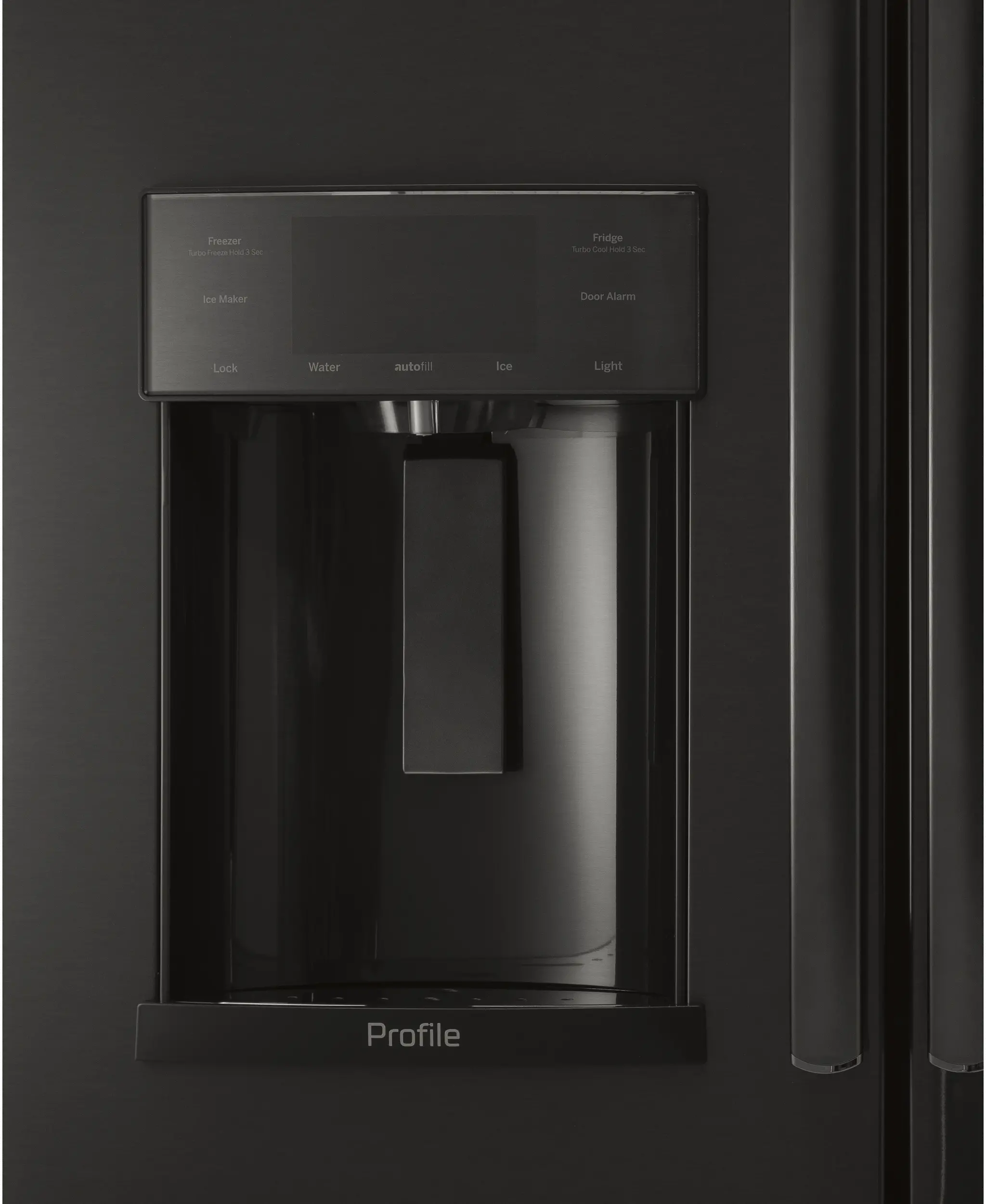 PYE22KBLTS GE Profile 22 cu ft French Door Refrigerator - Counter Depth Black Stainless Steel-7