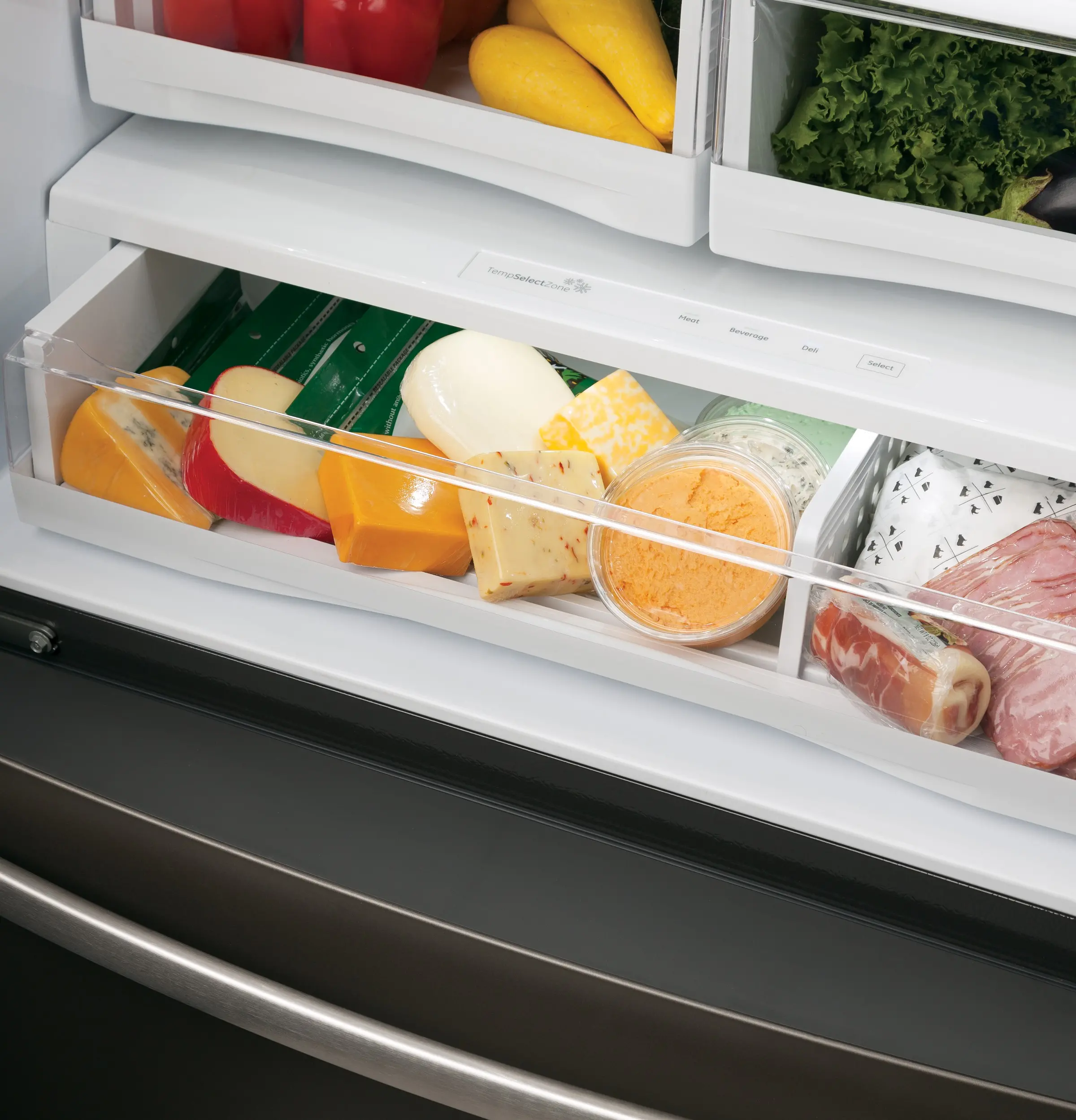 PYE22KBLTS GE Profile 22 cu ft French Door Refrigerator - Counter Depth Black Stainless Steel-8
