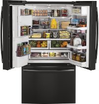 PYE22KBLTS GE Profile Counter Depth French Door Refrigerator - 22 cu. ft., 36 Inch Black Stainless Steel-2