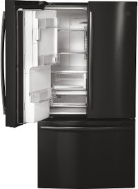 PYE22KBLTS GE Profile Counter Depth French Door Refrigerator - 22 cu. ft., 36 Inch Black Stainless Steel-3