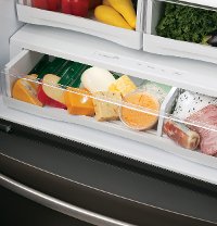 PYE22KBLTS GE Profile Counter Depth French Door Refrigerator - 22 cu. ft., 36 Inch Black Stainless Steel-8