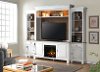 White 4 Piece Classic Fireplace Entertainment Center - Camden