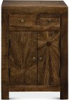 Modern Rustic Sunburst Brown Nightstand - Cayley-2