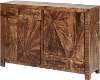 Modern Rustic Sunburst Brown Door Dresser - Cayley
