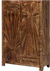 Modern Rustic Sunburst Brown Chest of Drawers - Cayley