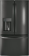 GFD28GBLTS GE 27.8 cu. ft. French Door Refrigerator - 36 Inch Black Stainless Steel