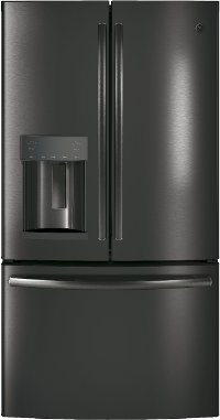 GFD28GBLTS GE 27.8 cu. ft. French Door Refrigerator - 36 Inch Black Stainless Steel