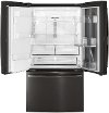GFD28GBLTS GE 27.8 cu. ft. French Door Refrigerator - 36 Inch Black Stainless Steel-4