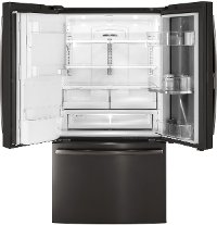 GFD28GBLTS GE 27.8 cu. ft. French Door Refrigerator - 36 Inch Black Stainless Steel-4