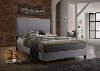 Clearance Classic Contemporary Gray Upholstered Queen Bed - Delora