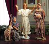 10 Inch Hand Painted 16 Piece Nativity Set with Wingless Angel-2