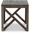 Rustic Charcoal Brown End Table - Haroflyn
