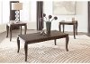 Clearance Charcoal Brown 3 Piece Coffee Table Set - Vintelli