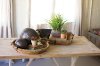 Rectangular Willow and Wooden Tray with Handles