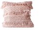 Pale Pink Cotton Fringe Throw Pillow