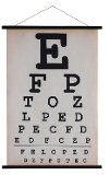 Clearance Canvas and Wood Eye Chart Scroll with Jute Hanger