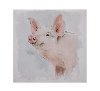 Clearance Square Pig Canvas Wall Art