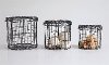 7 Inch Round Hand-Made Wire Basket with Lid