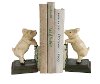 Pig Hand-Painted Cast Iron Bookend Pair