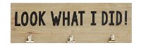 Wood and MDF Look What I Did Wall Decor With 3 Metal Clips