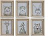 Assorted Animal Wood Framed Wall Art