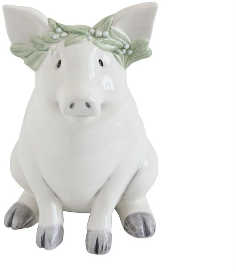 White Ceramic Piggy Bank Rc Willey Furniture