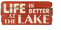 Red MDF Life Is Better Wall Decor
