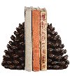 Bronze Fin Pine Cone Bookend Pair