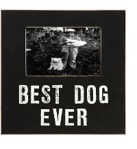 9 Inch Black Best Dog Ever MDF Picture Frame