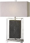 Gray and Polished Nickel Table Lamp