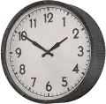 Aged Black Iron Wall Clock