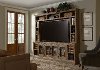 2 Piece Rustic Brown TV Stand and Hutch