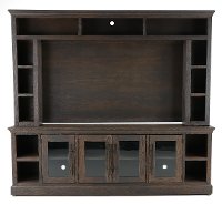Natural Brown 2 Piece Classic Entertainment Center - Barnhouse-2