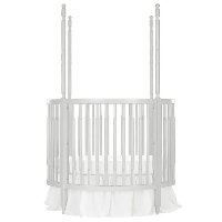 Silver Pearl Posh Circular Crib - Sophia-2