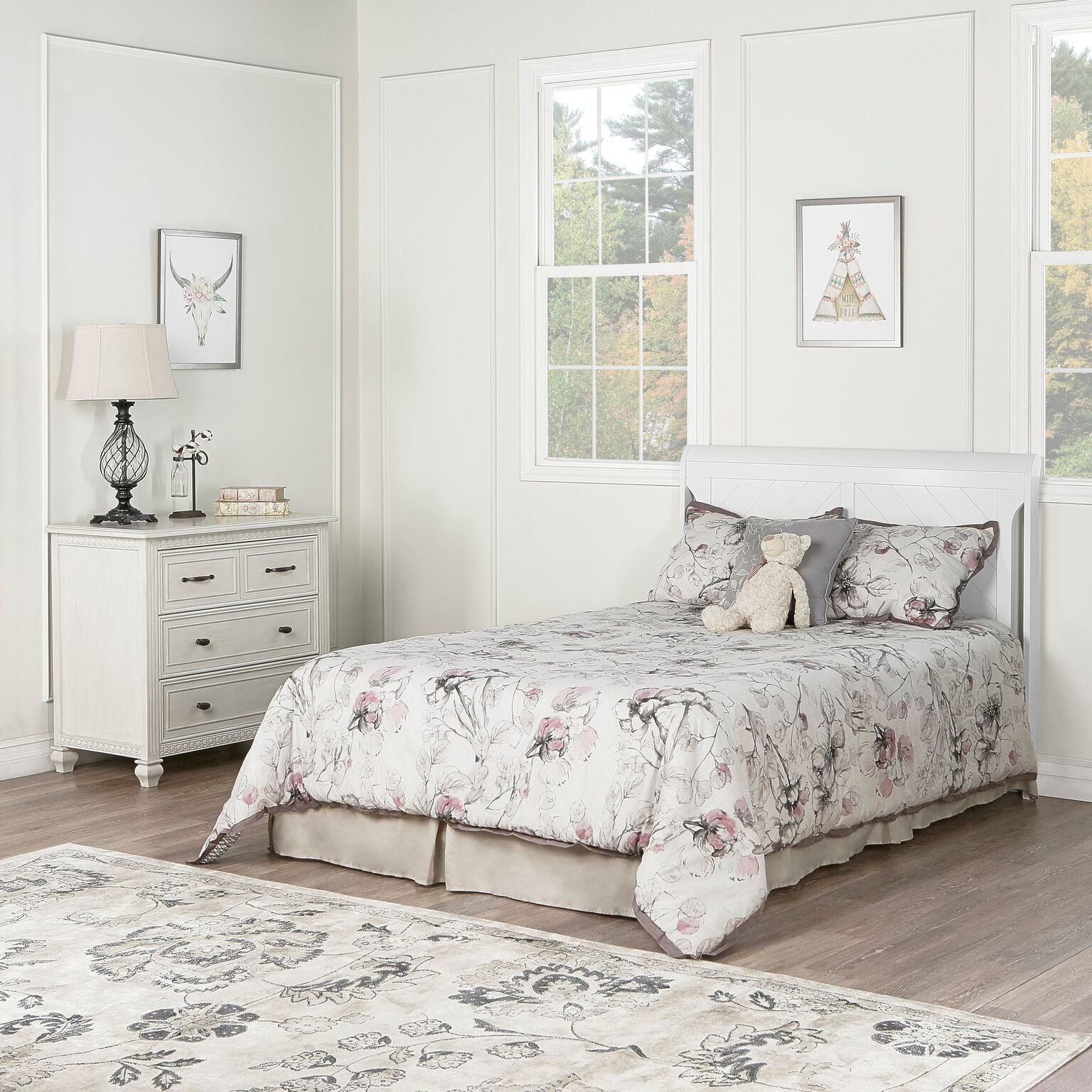 White 5 in 1 Convertible Crib - Ashton-5