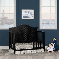 Black 5 in 1 Convertible Crib - Kaylin