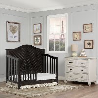 Charcoal 5 in 1 Convertible Crib - Ella