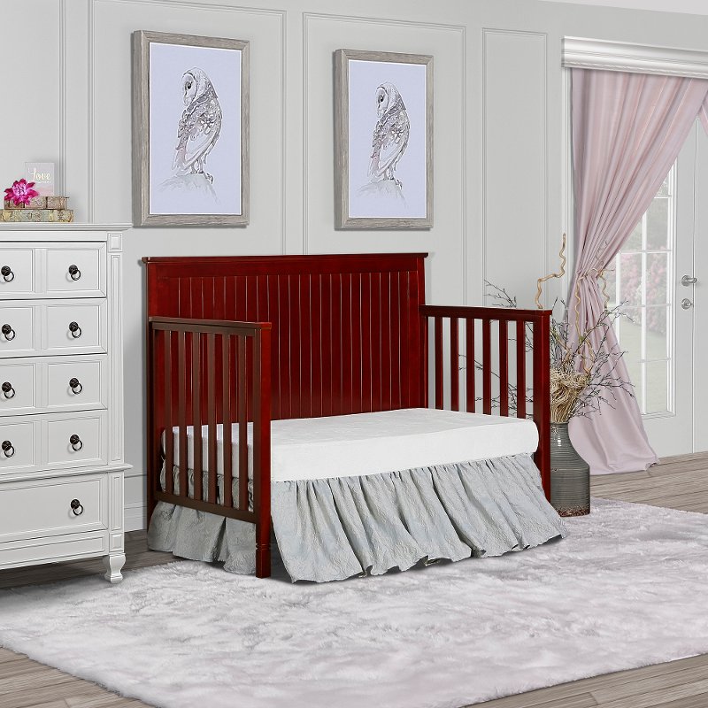 Cherry Convertible 5 In 1 Crib Alexa Rc Willey Furniture Store