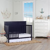 Navy Convertible 5-in-1 Crib - Alexa-5