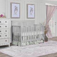 Pebble Grey Convertible 5-in-1 Crib - Alexa-3
