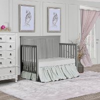 Storm Grey Convertible 5-in-1 Crib - Alexa
