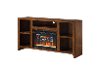 62 Inch Medium Brown TV Stand and Fireplace - Calistoga-2