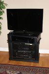08999 Swivel Top Black TV Stand (32 Inch) - Maren