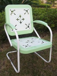 71340 Lime Green Chair - Retro Metal