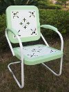 Lime Green Chair - Retro Metal