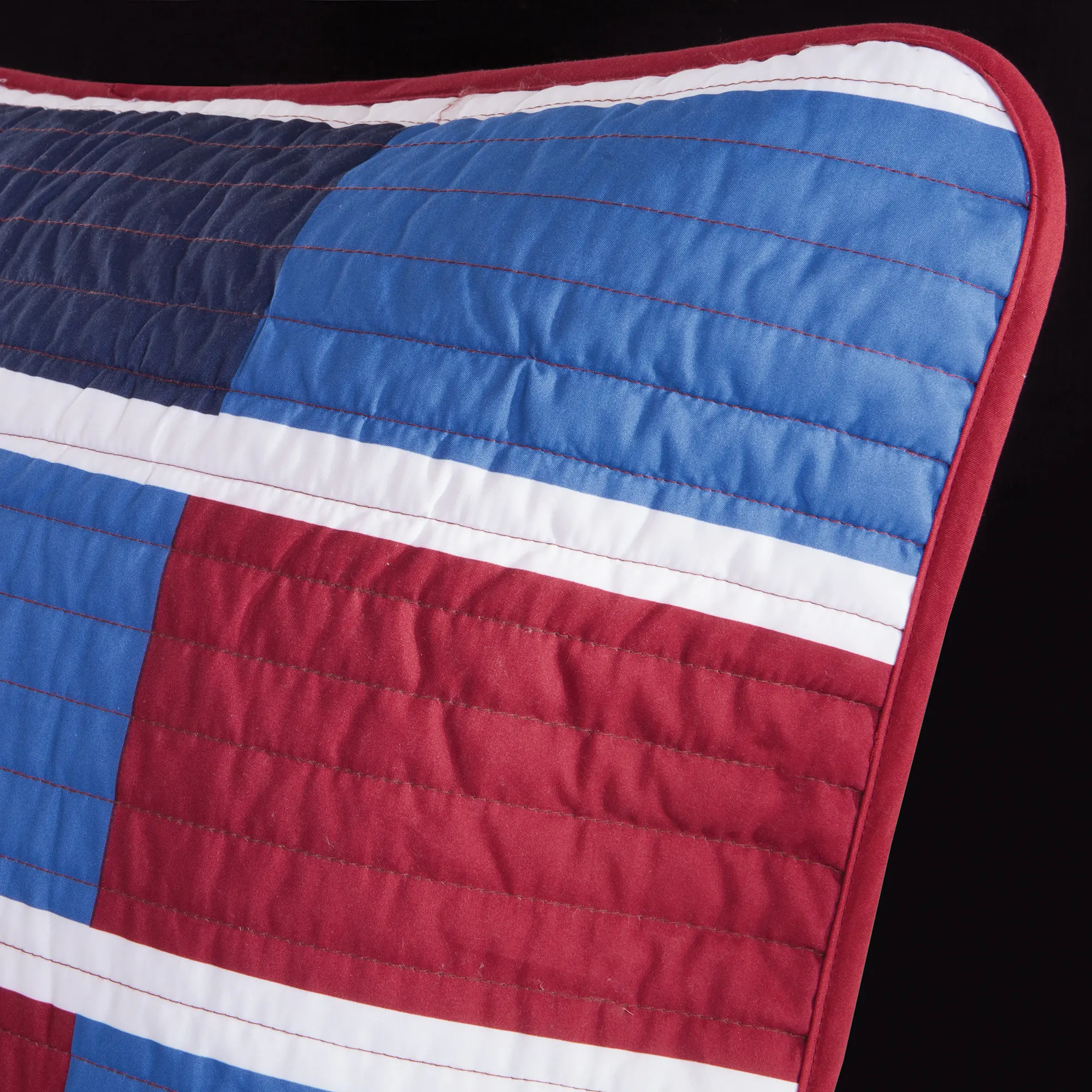 Bradley Blue and Red Twin-Twin XL 3 Piece Bedding Collection-3