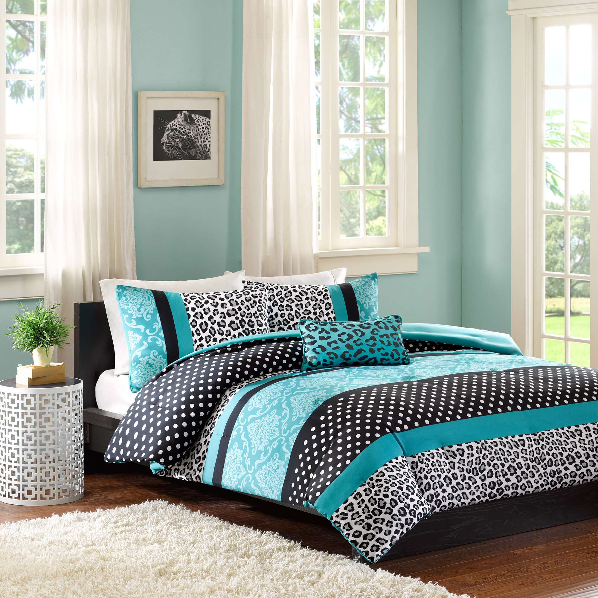 Chloe Teal Twin-Twin XL 3 Piece Bedding Collection-1
