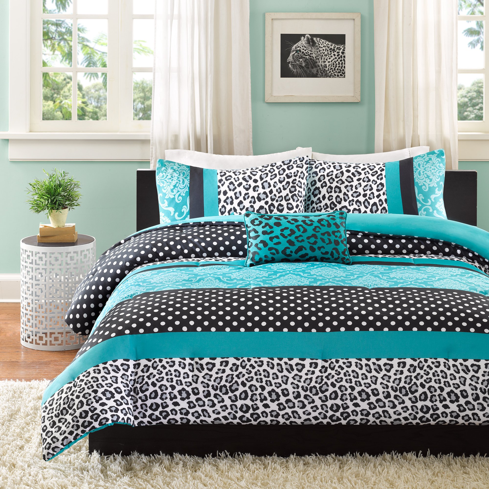 Chloe Teal Twin-Twin XL 3 Piece Bedding Collection-2
